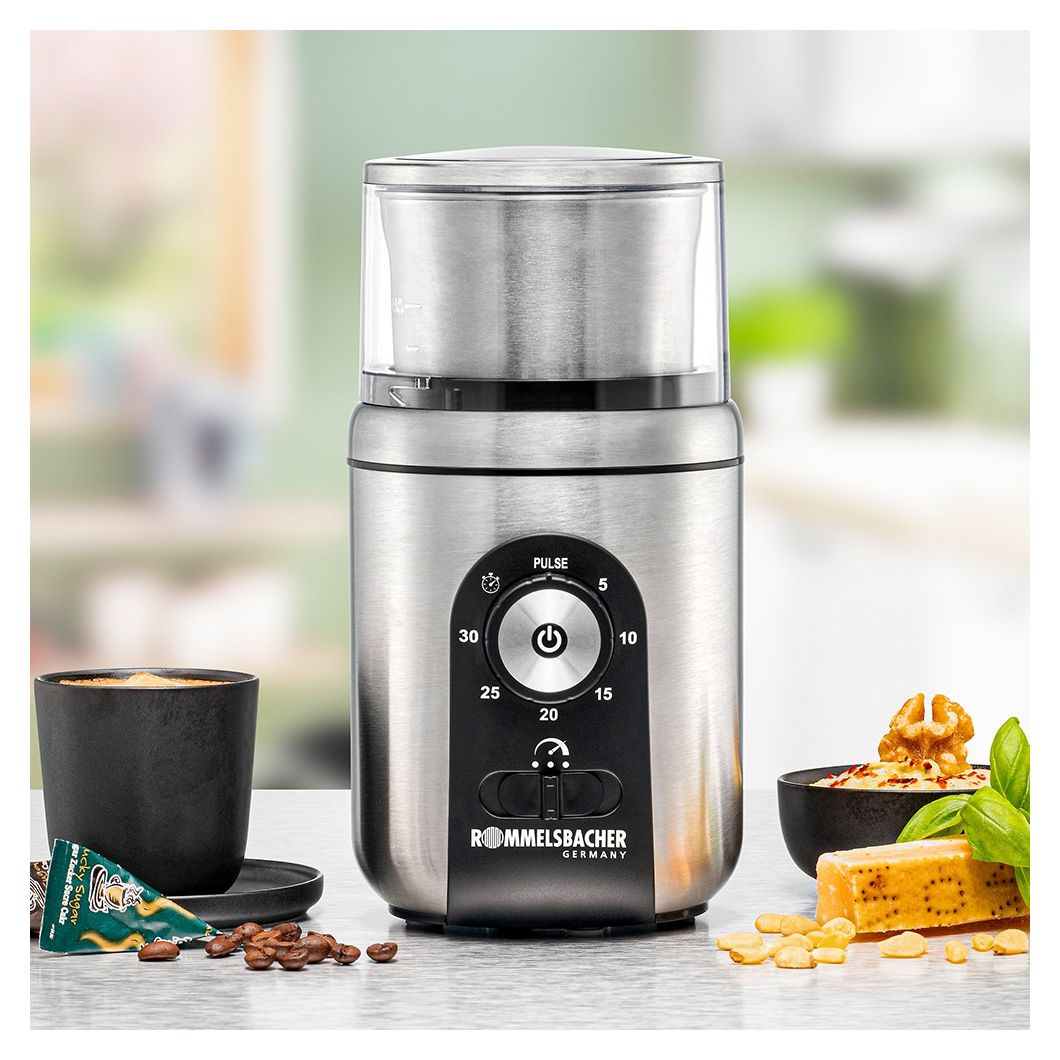 EGK250 Zerkleinerer 200 W Edelstahl Behälter  (Schwarz/Edelstahl) 