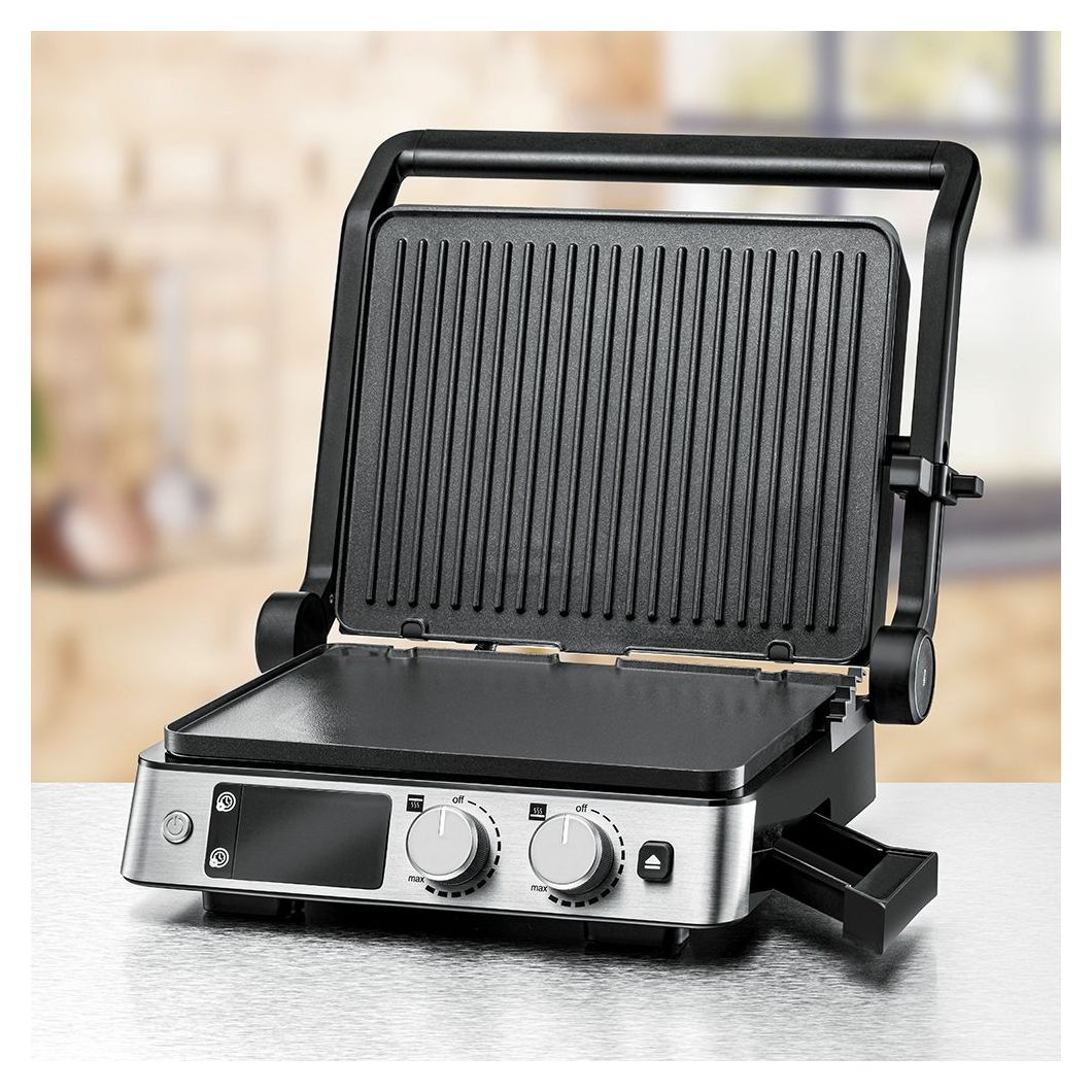 KG2025 Kontaktgrill 2 Zone(n) 2200 W  (Schwarz, Edelstahl) 
