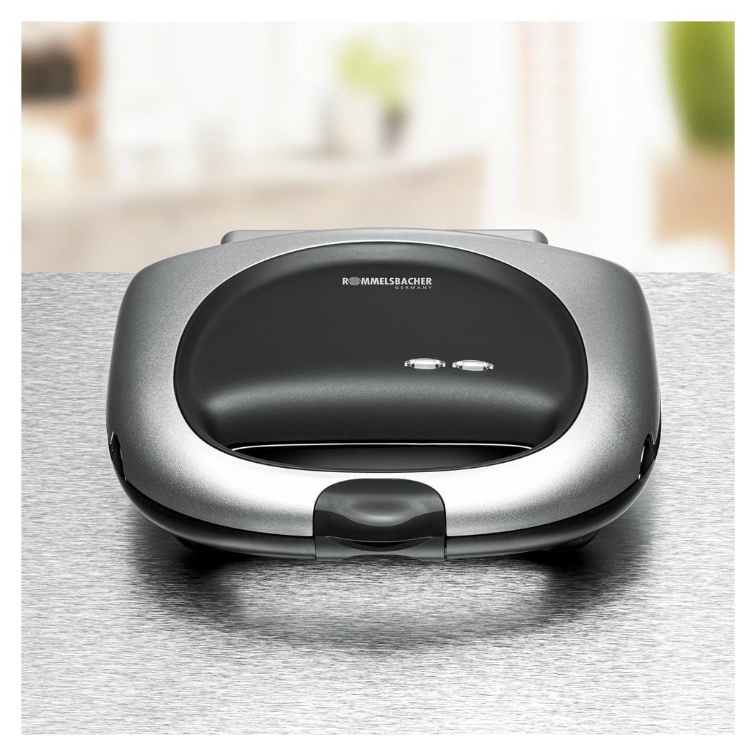 ST1000 Sandwichmaker 1000 W für 4 Sandwiches  (Schwarz, Silber) 