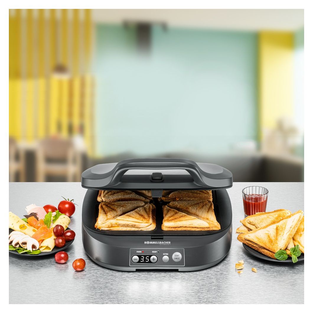 ST1800 Sandwichmaker 1800 W für 4 Sandwiches  (Schwarz) 