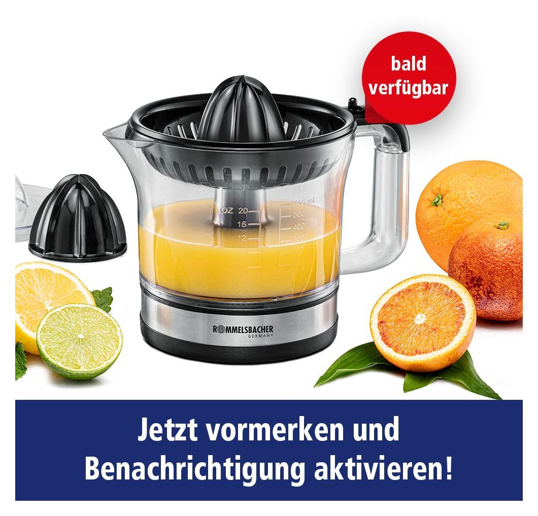 ZP50 Zitruspresse (Schwarz, Edelstahl, Transparent) 