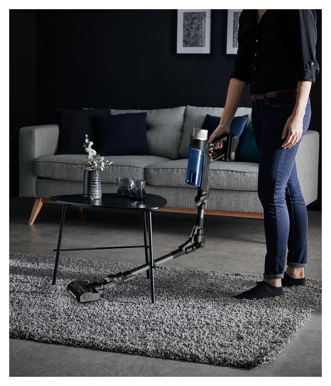 RH20C0 X-Force Flex 9.60 Handstaubsauger Beutellos bis 60 min Laufzeit 18 V  (Silber, Blau) 