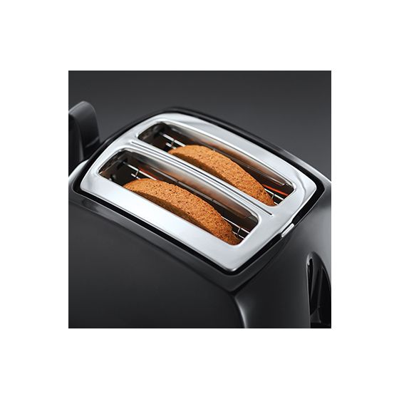 22601-56 Textures Plus Toaster 2 Scheibe(n)  (Schwarz) 