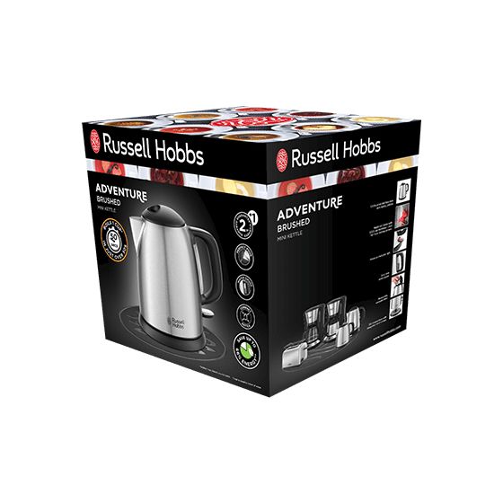 24991-70 Colours Plus+ Mini 1,0 l Wasserkocher 2400 W  (Schwarz, Edelstahl) 