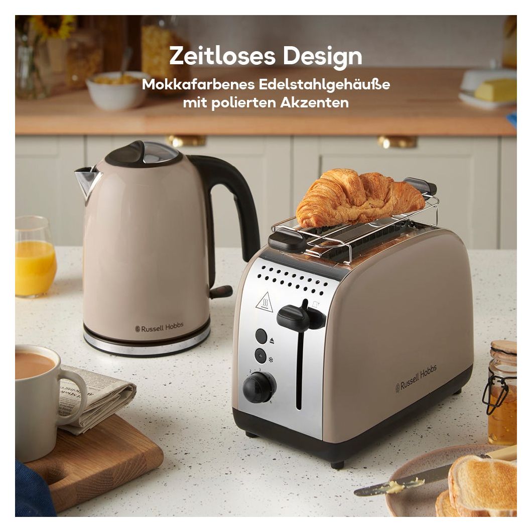 26931-56 Colours Plus Toaster 1670 W 2 Scheibe(n) 6 Stufen  (Schwarz, Mokka) 