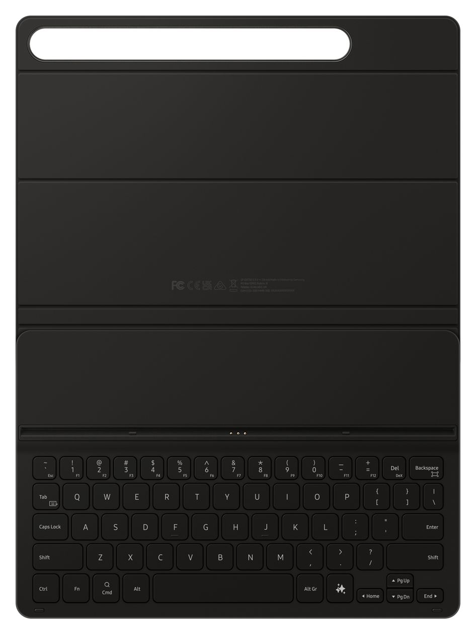 Book Cover Keyboard Slim EF-DX720 für Samsung Galaxy Tab S9, Galaxy Tab S9 FE bis 27,9 cm (11")  (Schwarz) 