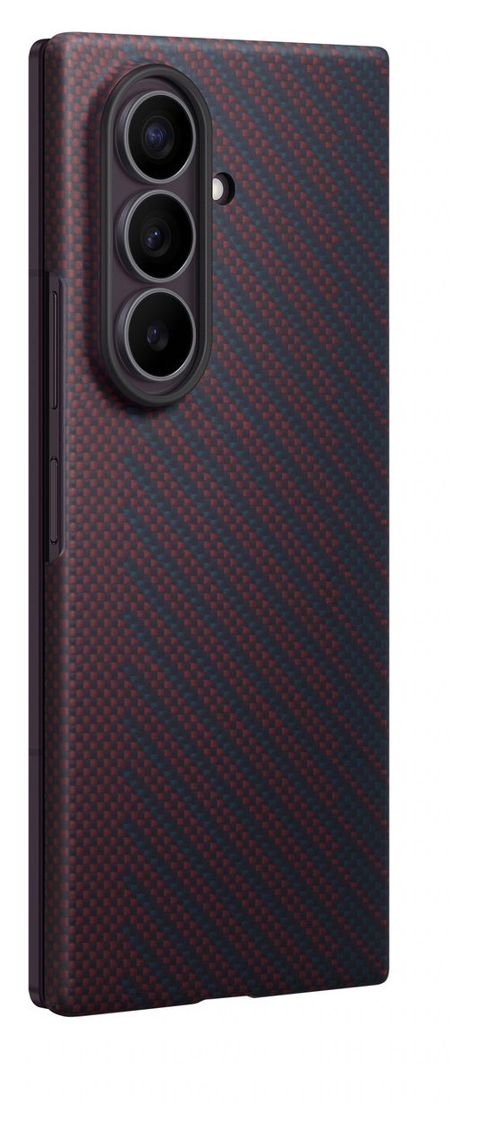 Carbon Magnet Case Cover für Samsung Z Fold8  (Rot) 