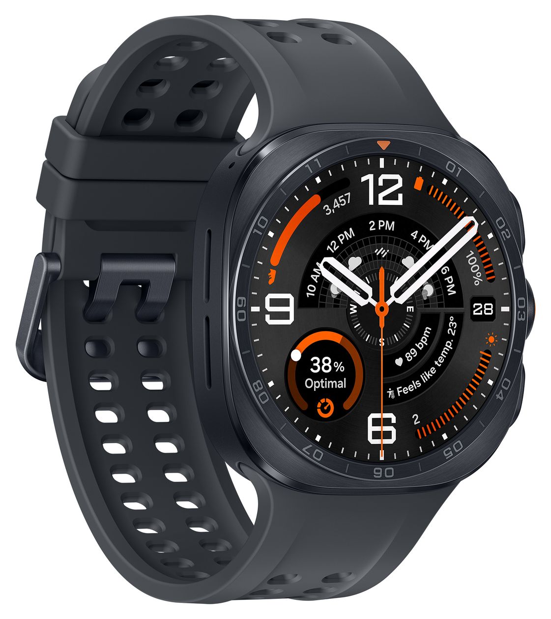 Galaxy Watch Ultra2 47 mm Smartwatch Rund IP69K 329 ppi 4G  (Grau) 