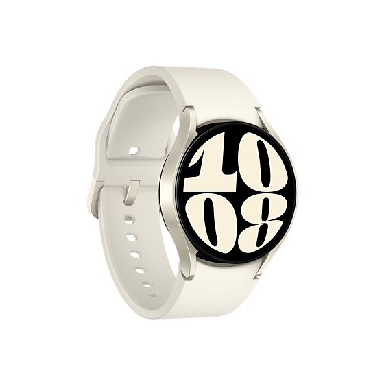 Galaxy Watch6 Digital 40 mm Smartwatch Rund IP68 330 ppi 4G  (Cremefarben) 