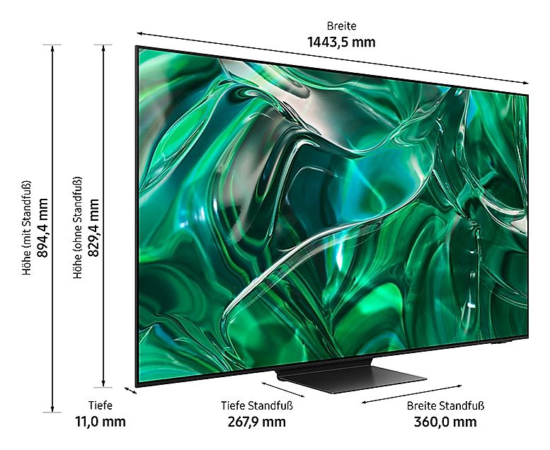 Samsung GQ65S95CAT OLED Fernseher 165,1 cm (65 Zoll) EEK: F 4K Ultra HD  (Schwarz, Titan) von expert Technomarkt