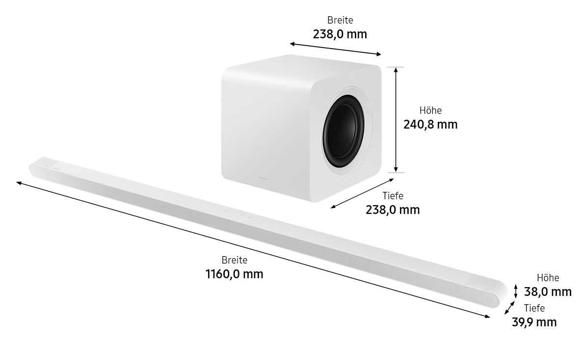 HW-S811GD Soundbar 330 W 3.1.2 Kanäle  (Weiß) 
