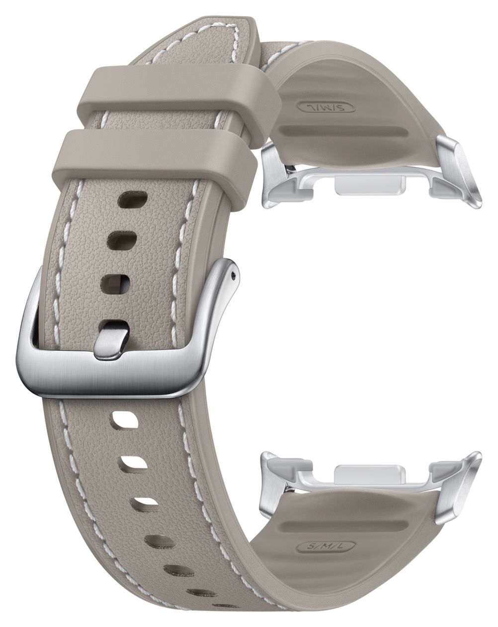 Hybrid Band Armband S/M & M/L Samsung Galaxy Watch8 | Watch8 Classic  (Graubraun) 