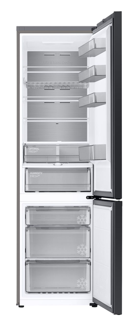 RB38C7B5AB1 276 l / 114 l Kühl-Gefrierkombi freistehend NoFrost 108 kWh Jahr  (Schwarz) 