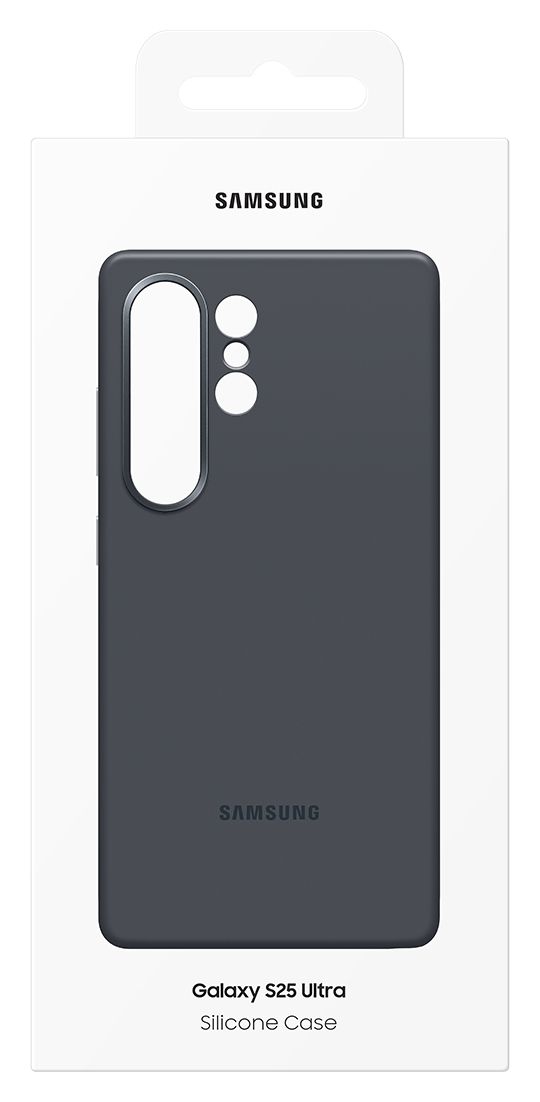 Silicone Case Cover für Samsung Galaxy S25 Ultra  (Schwarz) 