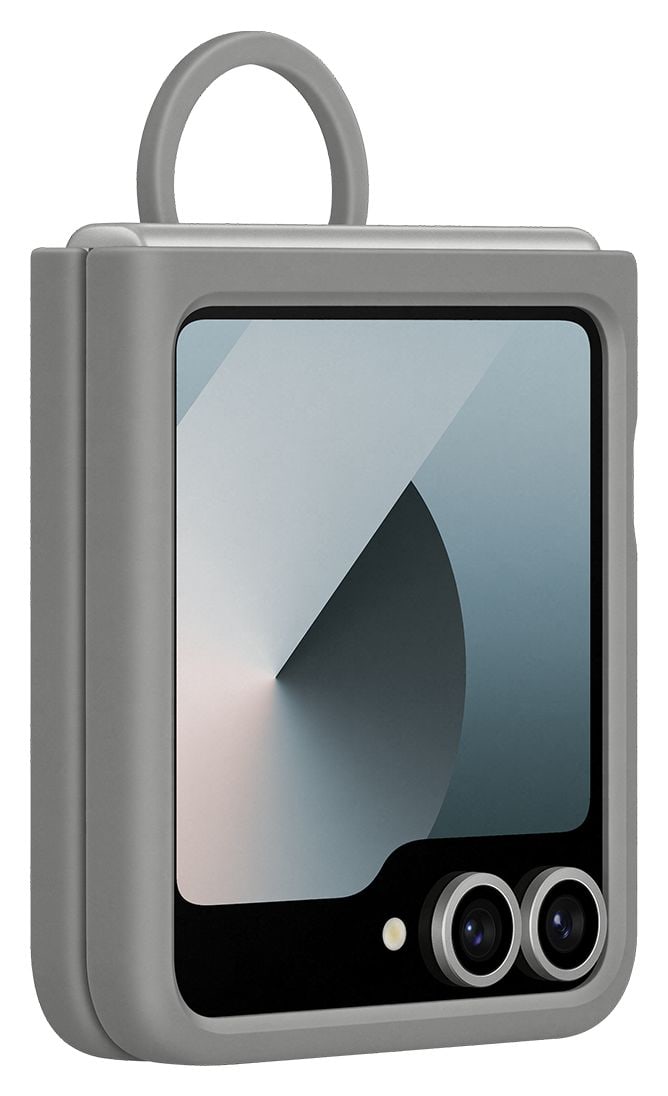 Silicone Case Ring Cover für Samsung Galaxy Z Flip6  (Grau) 