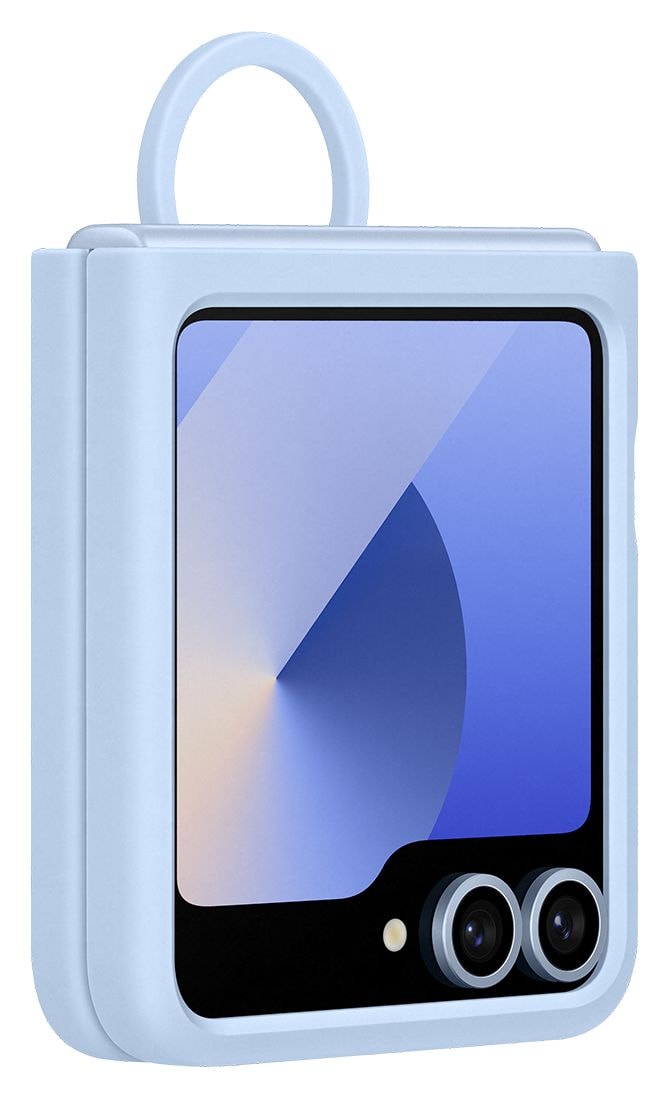 Silicone Ring Case Cover für Samsung Galaxy Z Flip6  (Blau) 