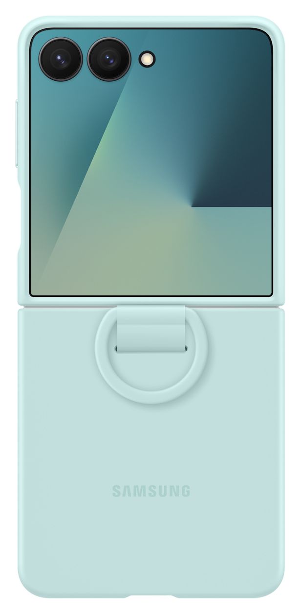 Silicone Ring Case Cover für Samsung Galaxy Z Flip7  (Mintfarbe) 