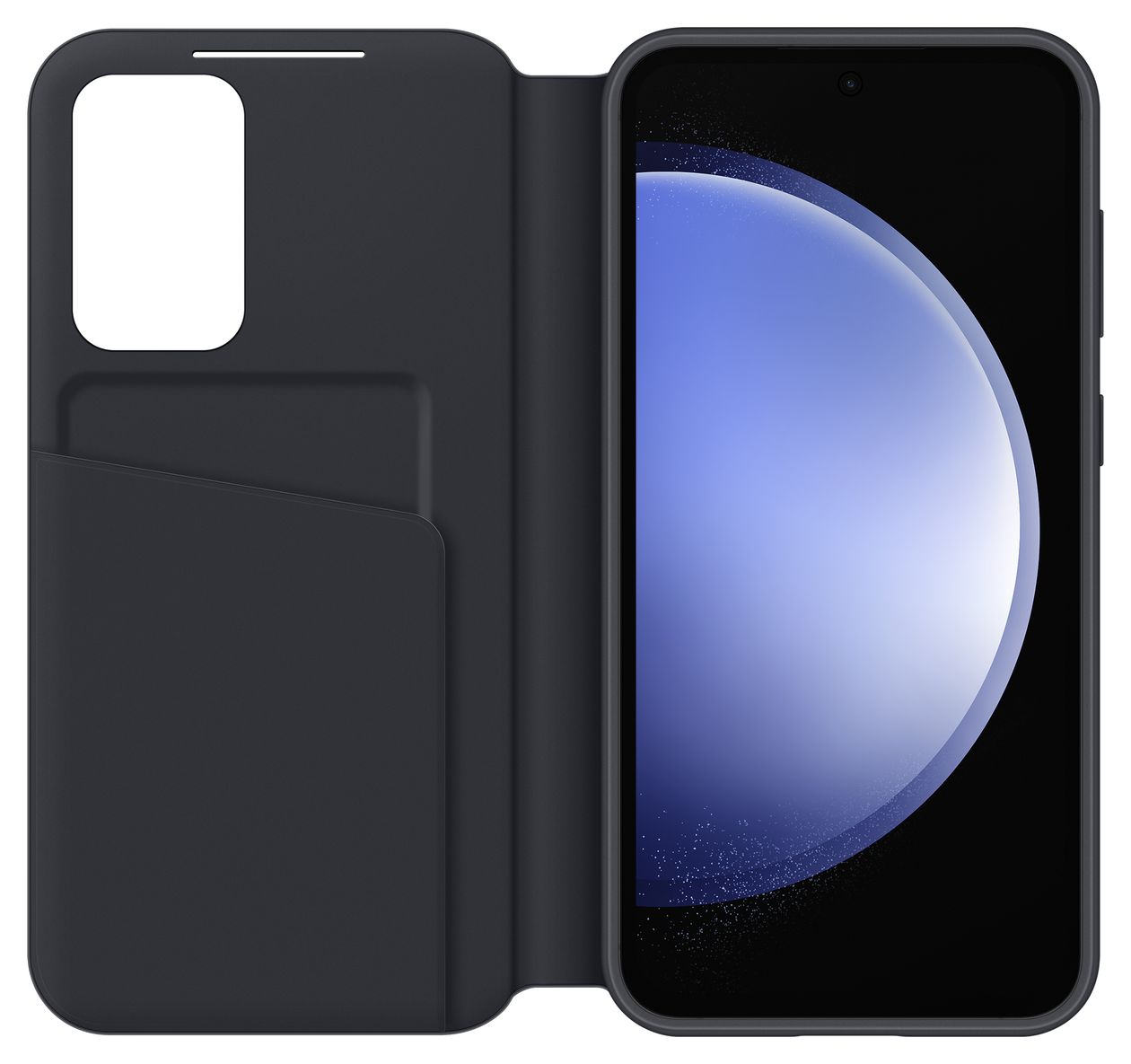 Smart View Wallet Case Geldbörsenhülle für Samsung Galaxy S23FE  (Schwarz) 