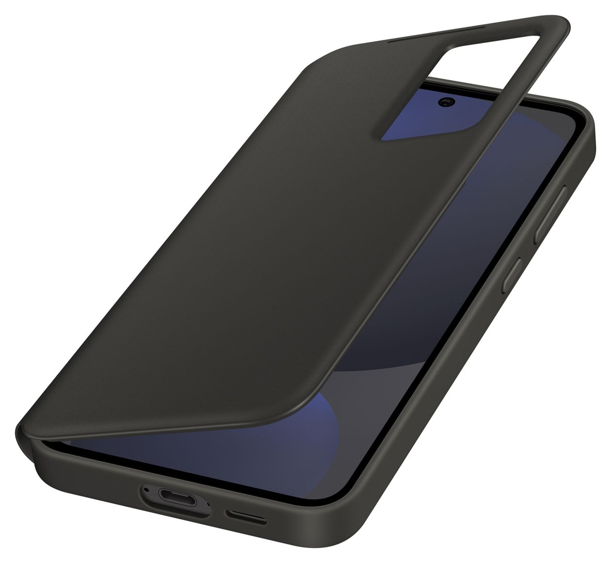 Smart View Wallet Case Geldbörsenhülle für Samsung Galaxy S24 FE  (Schwarz) 