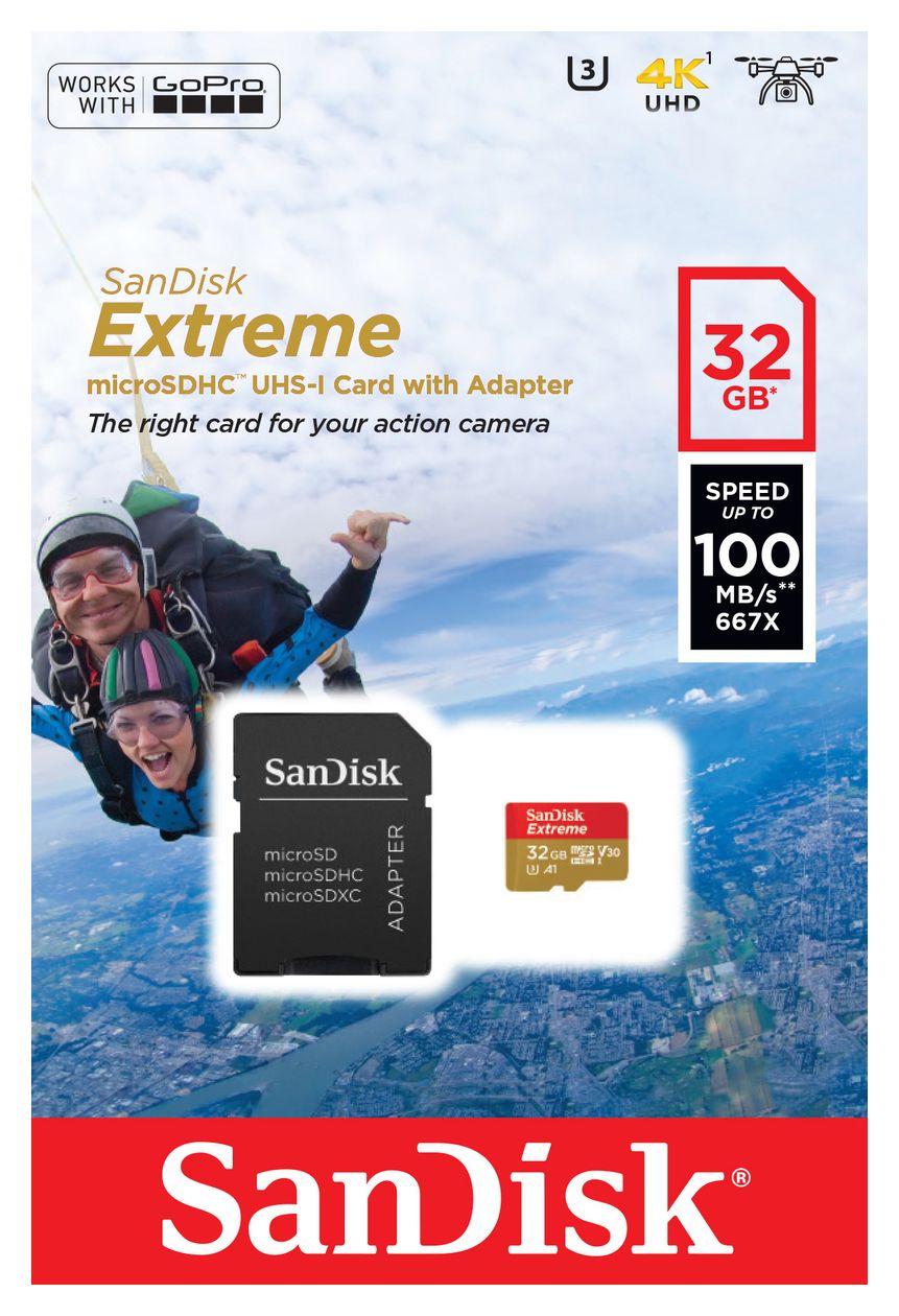 Extreme A1 MicroSDHC Speicherkarte 32 GB Class 3 (U3) Klasse 10 