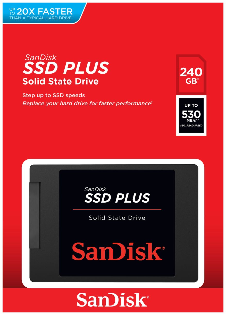 SDSSDA-240G-G26 interner SSD-Speicher 240GB SSD Plus Sata III 2,5'' 
