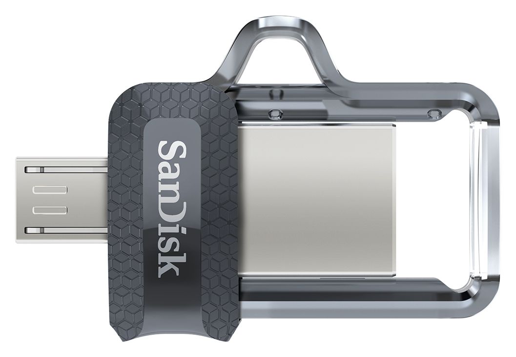 Ultra Dual m3.0 USB Type-A / Micro-USB Stick 256 GB (Schwarz, Silber, Transparent) 