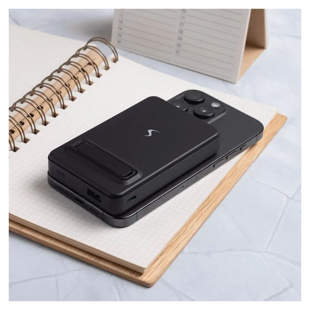 MagPower Max 10000 mAh Powerbank USB Typ-C Kabelloses Laden  (Schwarz) 