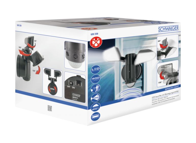 LED220 Wandbeleuchtung für den Außenbereich Batterie/Akku 