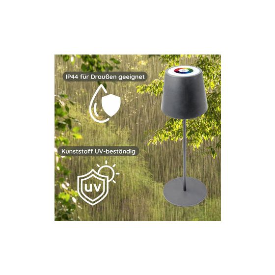 RGB Tischleuchte mit Touchsteuerung LED Warmweiß DC 