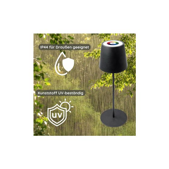RGB Tischleuchte mit Touchsteuerung LED Warmweiß DC 