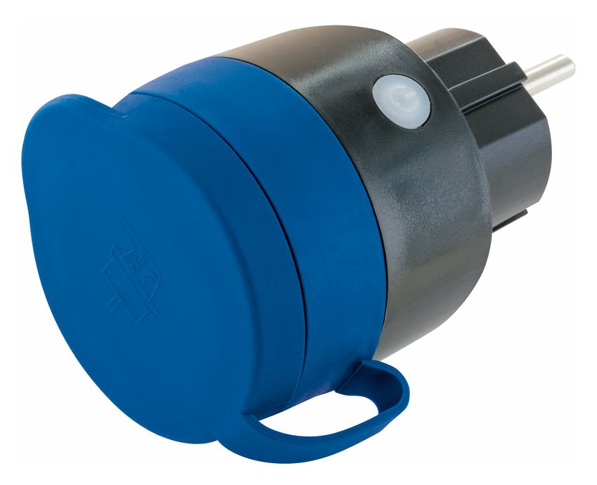 Steckdosenadapter Outdoor WiFi mit Einspeisemessfunktion  (Schwarz/Blau) 