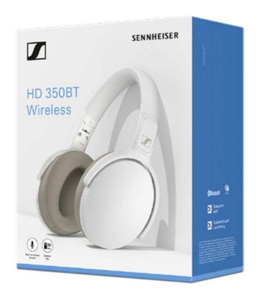 HD350BT Over Ear Bluetooth Kopfhörer kabellos 30 h Laufzeit  (Weiß) 