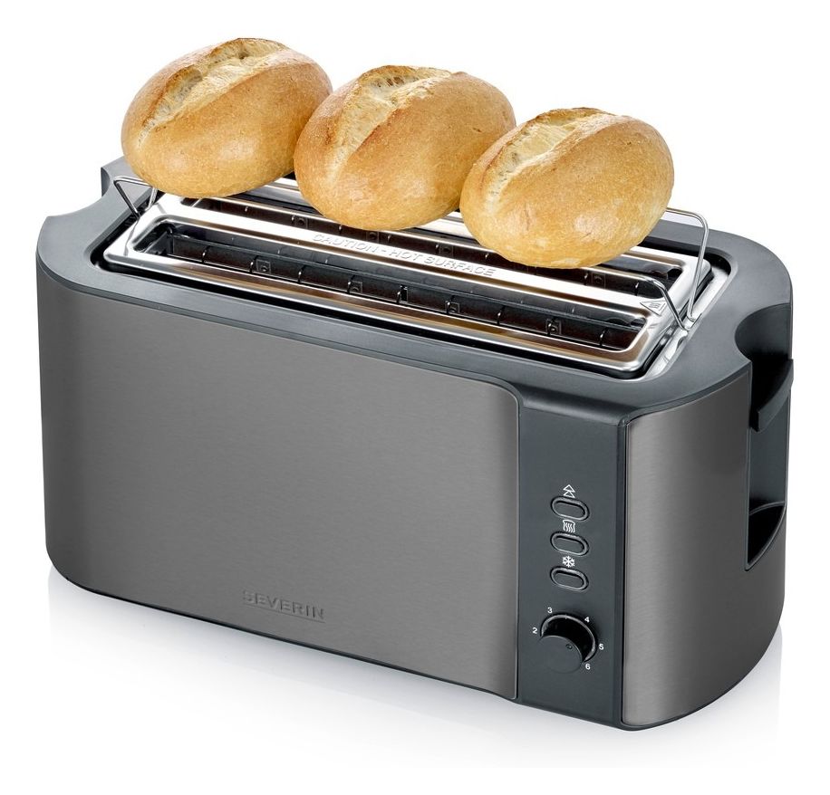 AT9341 Toaster 1400 W 4 Scheibe(n) (Schwarz, Gebürsteter Stahl, Edelstahl) 