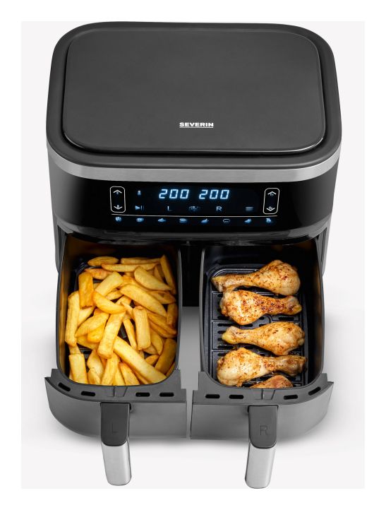 FR2463 Doppel Heißluftfritteuse 8 l 2600 W  (Schwarz) 