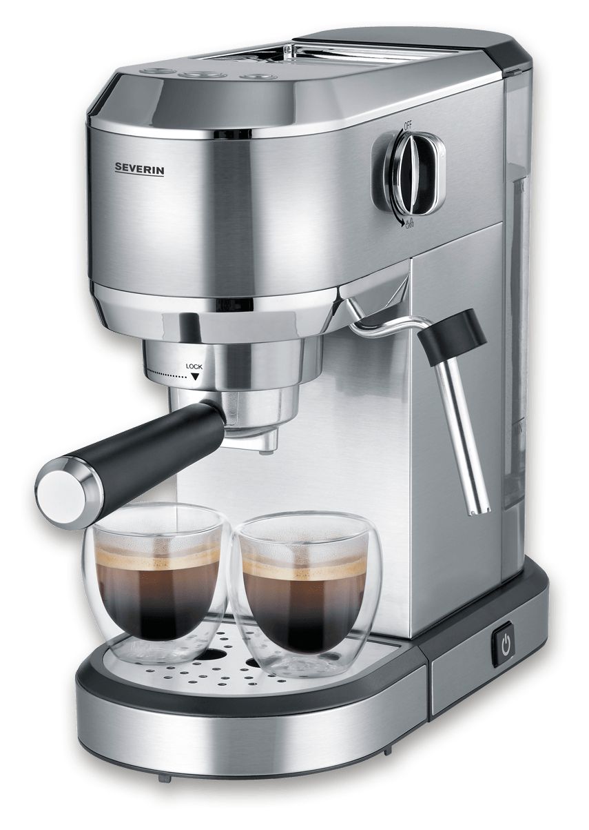 KA5997 Newspresa Siebträger Kaffeemaschine 20 bar 1350 W (Schwarz, Gebürsteter Stahl, Chrom) 