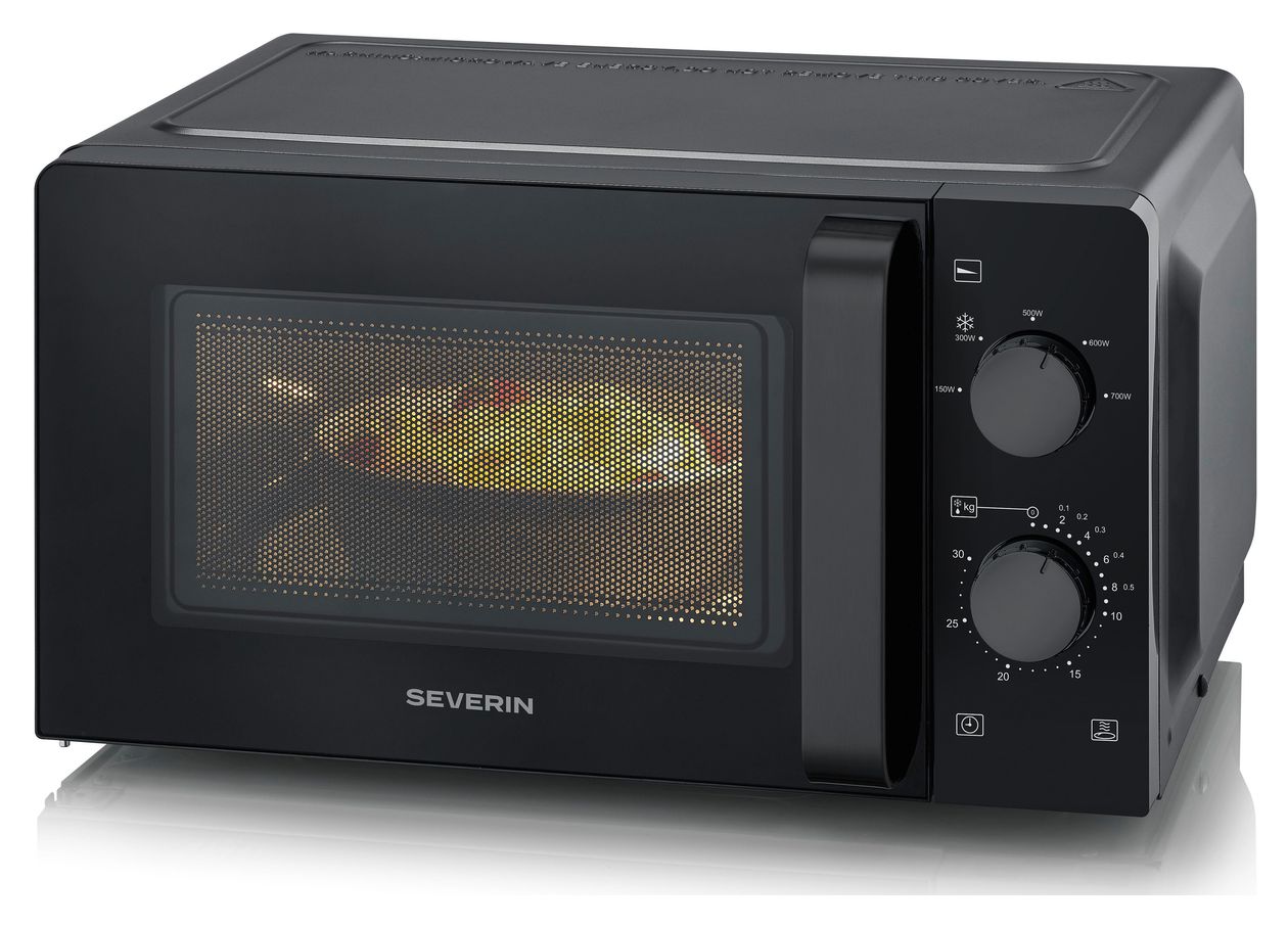 MW7580 Freistehende Mikrowelle 700 W Größe: klein 6 Stufen  (Schwarz) 