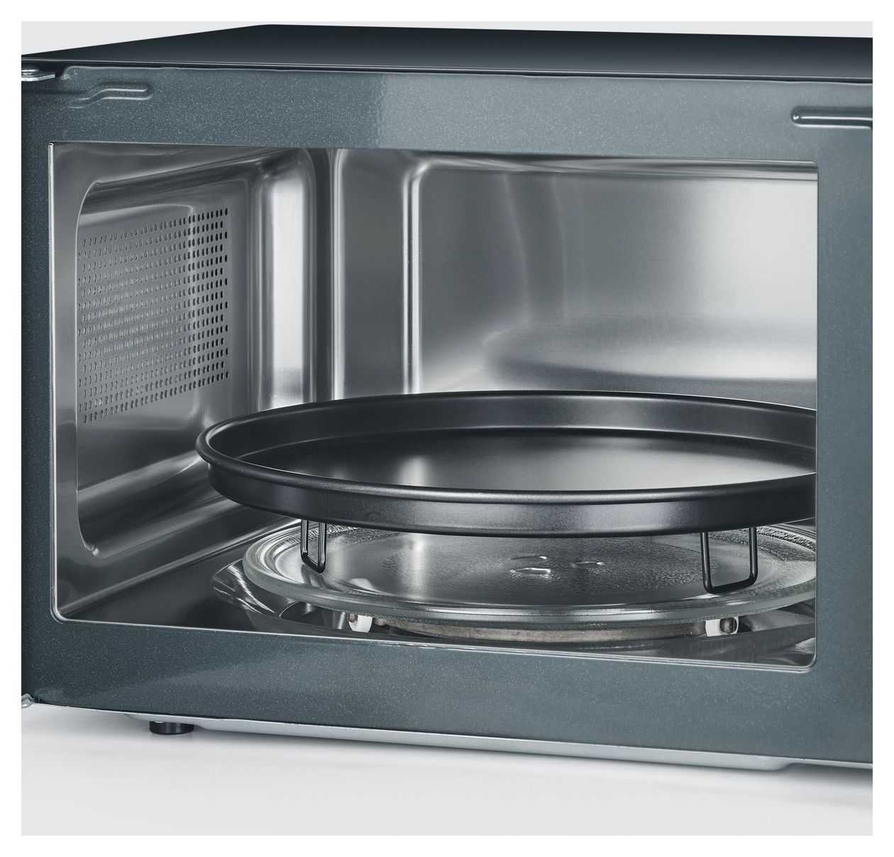 MW7752 Freistehende Mikrowelle 900 W Größe: mittel 10 Stufen Grill  (Schwarz, Edelstahl) 