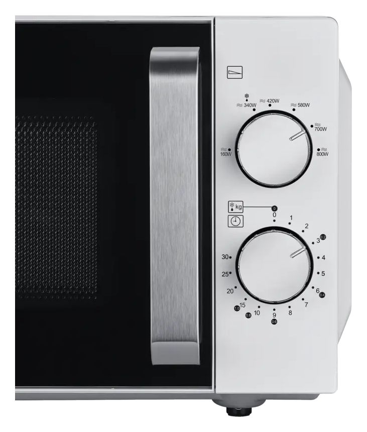 MW7765 Freistehende Mikrowelle 800 W 6 Stufen  (Schwarz, Silber) 