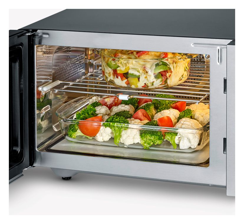 MW7777 Freistehende Mikrowelle 900 W Größe: mittel 10 Stufen Grill  (Schwarz, Edelstahl) 