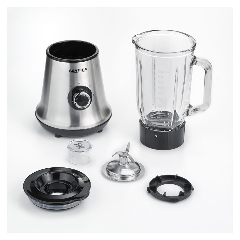 SM3734 1 l Standmixer 2 Geschwindigkeiten 500 W  (Schwarz, Edelstahl) 