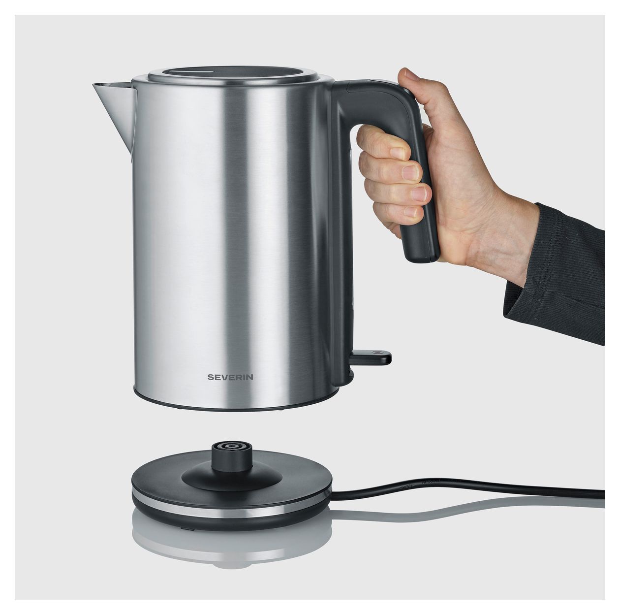 WK3449 1,7 l Wasserkocher 2400 W  (Schwarz, Silber) 