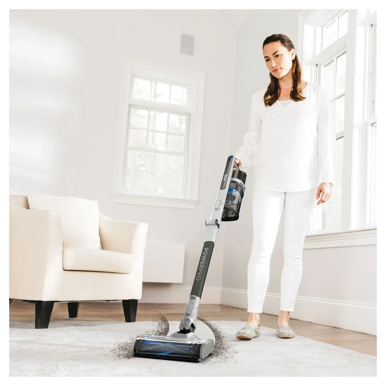 IZ380EUT PowerPro Pet Handstaubsauger Beutellos bis 50 min Laufzeit  (Metallisch) 