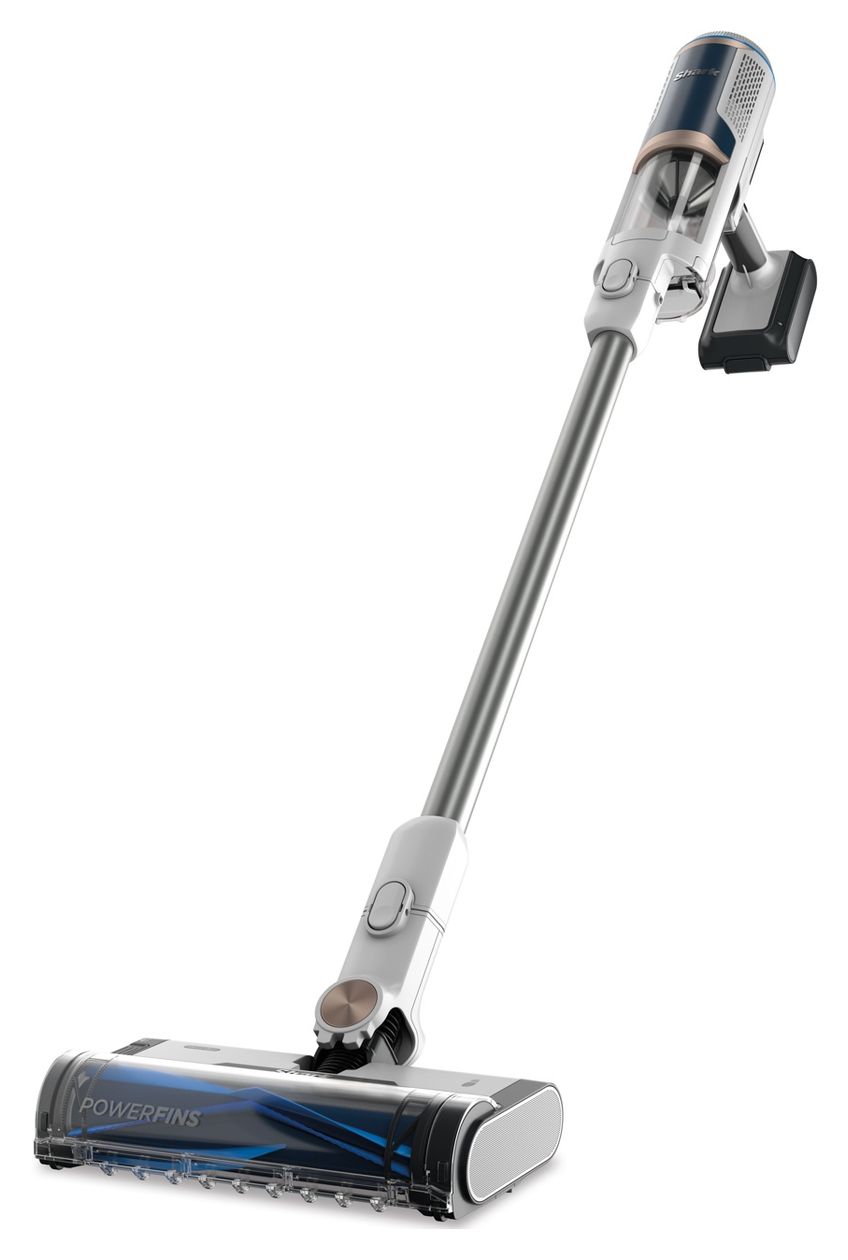 SHARK BU3521EU Clean Clean & Self-Empty Handstaubsauger Beutellos bis 40 min Laufzeit  (Blau, Weiß) 