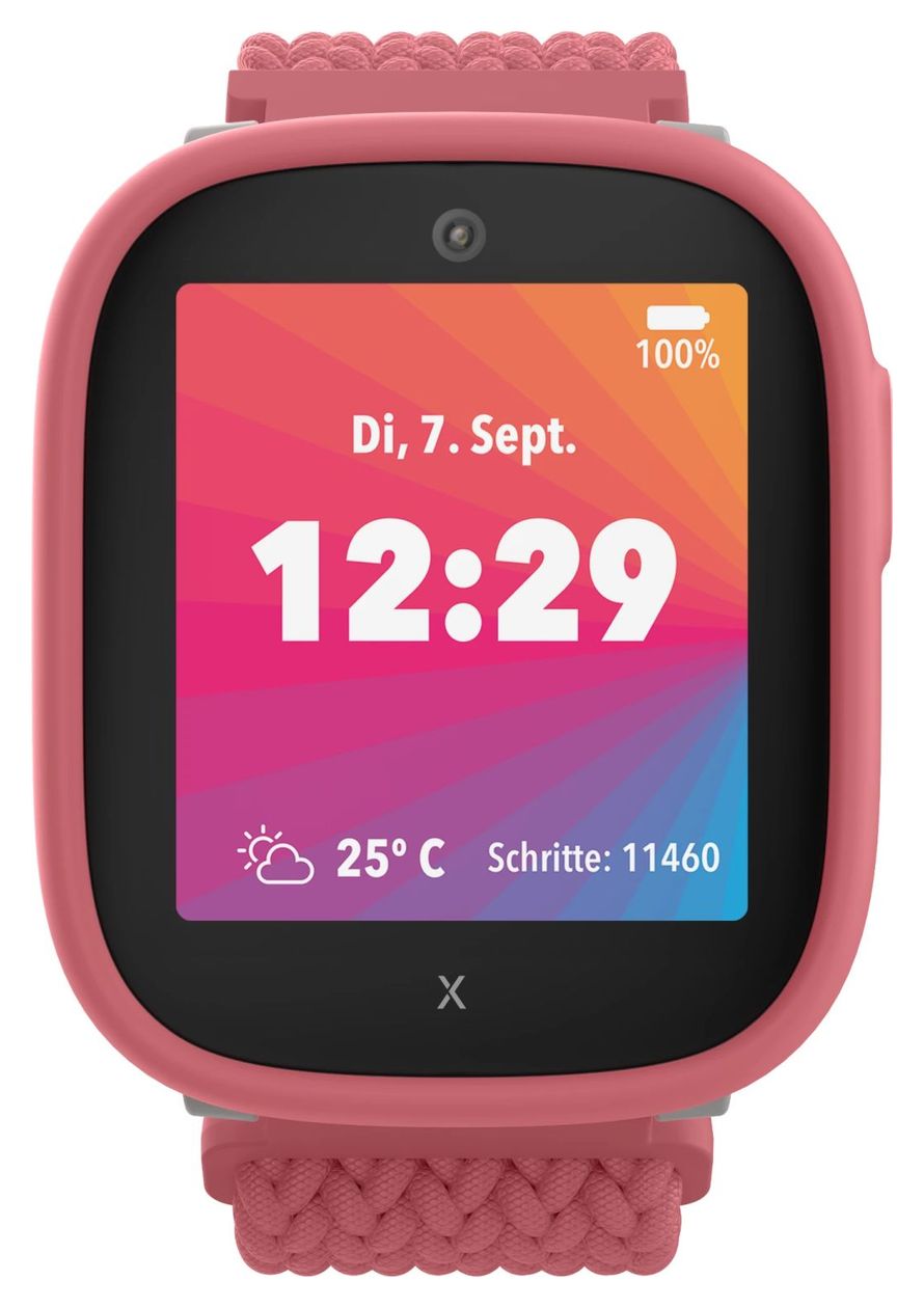 X6Play Digital  Smartwatch Rechteckig IP68 4G  (Schwarz, Pink) 