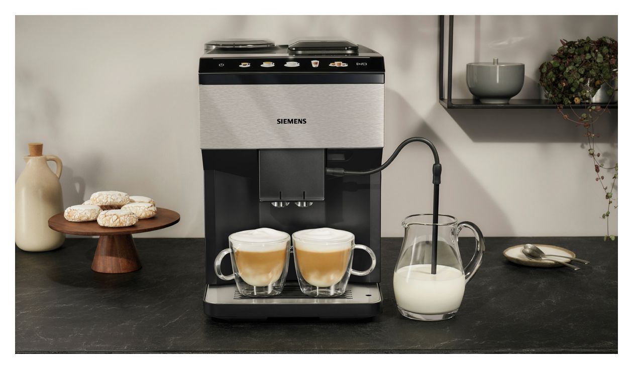 EQ500 TP517DF3 Kaffeevollautomat 1,9 l 270 g  (Schwarz, Edelstahl) 
