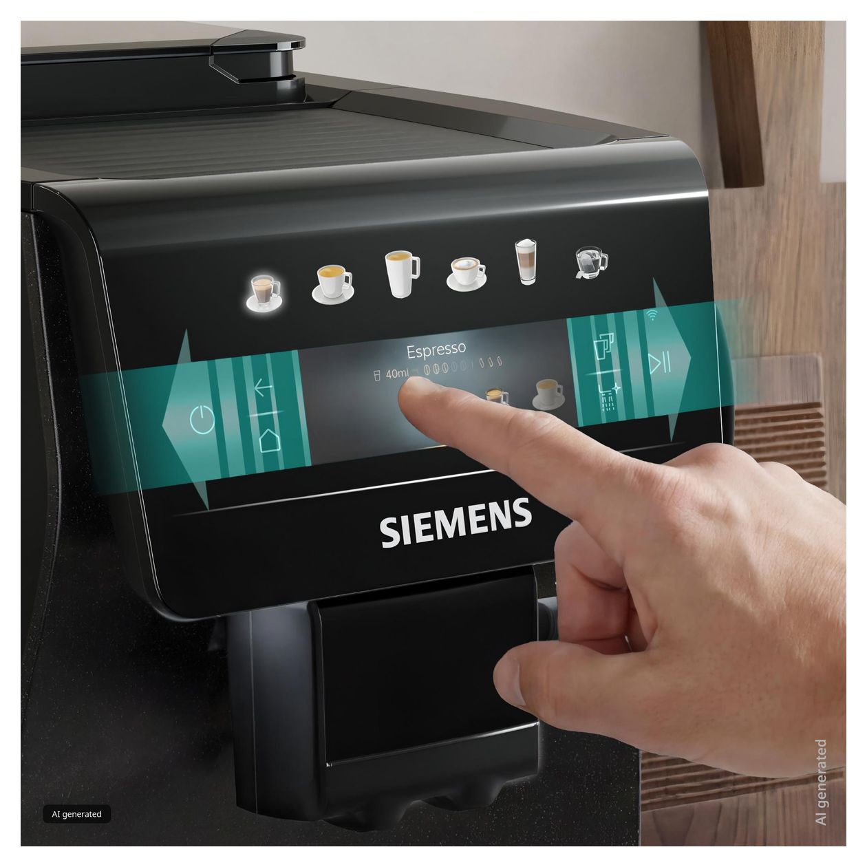 EQ600 TP603E08 iAroma Kaffeevollautomat 15 bar 1,8 l 300 g  (Schwarz) 