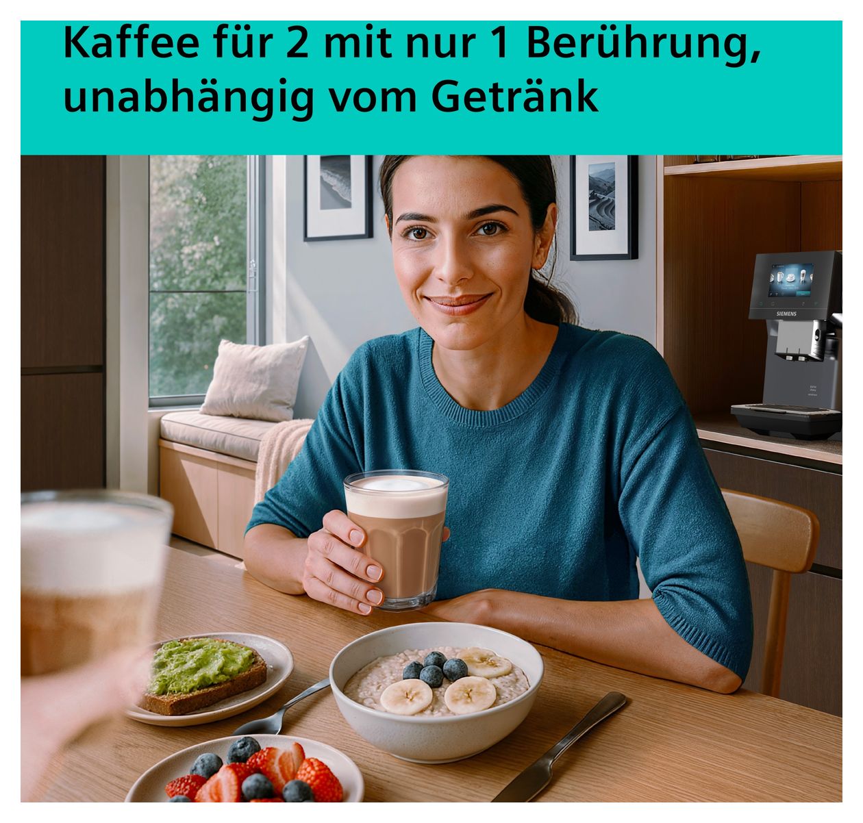 EQ700 TP727EF6 Kaffeevollautomat 19 bar 2,4 l 320 g  (Schwarz, Silber) 