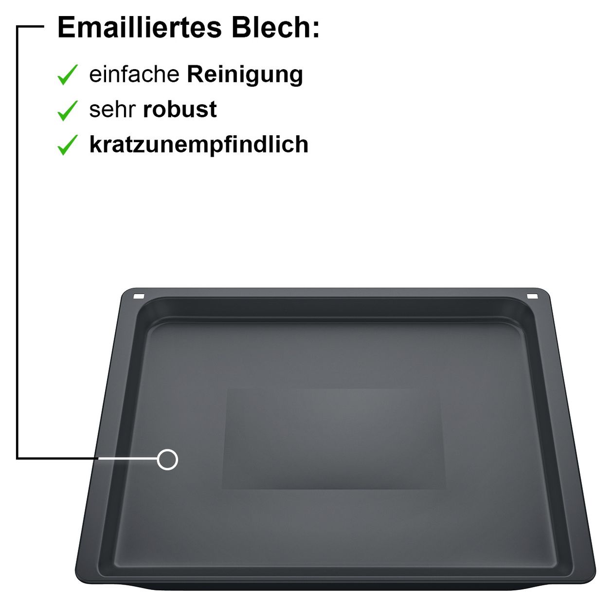 HZ631070 Backblech 30 x 455 x 375 mm spülmaschinengeeignet 