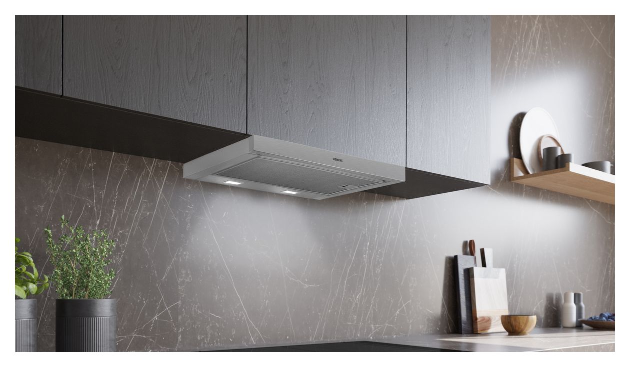 iQ100 LI63LB526 Abluft/Umluft Dunstabzugshaube/Esse Einbau 60 cm (Silber) 