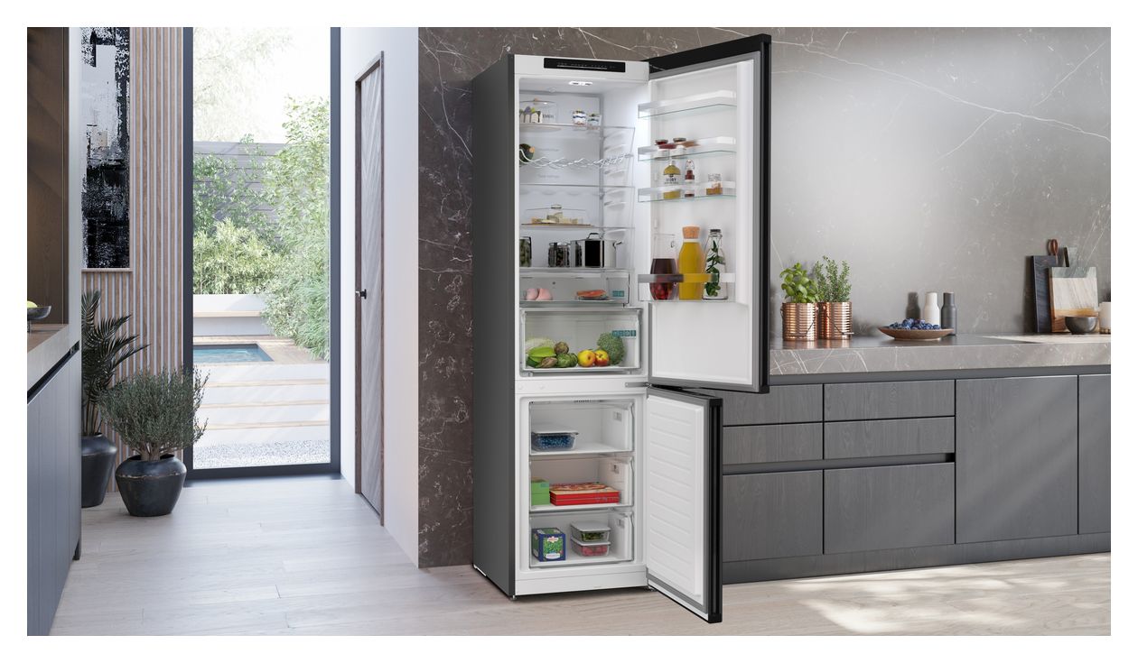iQ300 KG39N2XAG 260 l / 103 l Kühl-Gefrierkombi freistehend NoFrost 112 kWh Jahr  (Gebürsteter Stahl) 
